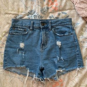 BDG Distressed High Rise Jean Shorts